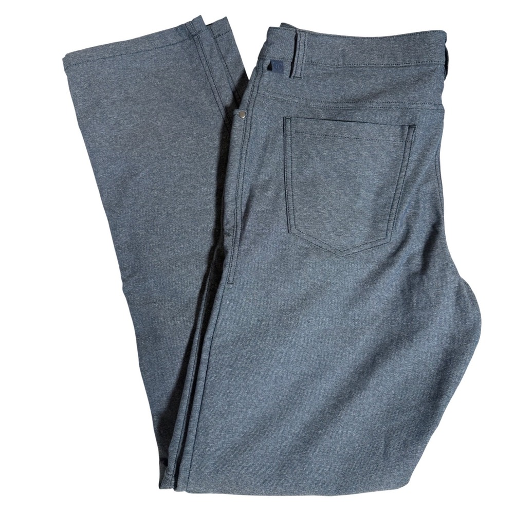 Lululemon ABC Pant Slim Tech Canvas 34" Heathered Deep Navy 32x34 - Picture 7 of 9